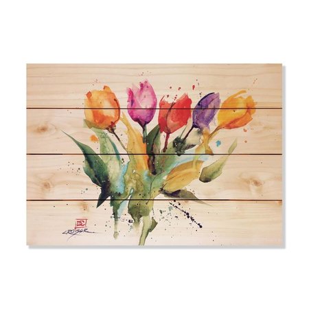 WILE E. WOOD 20 x 14 in. Crousers Tulips Wood Art DCTLP-2014